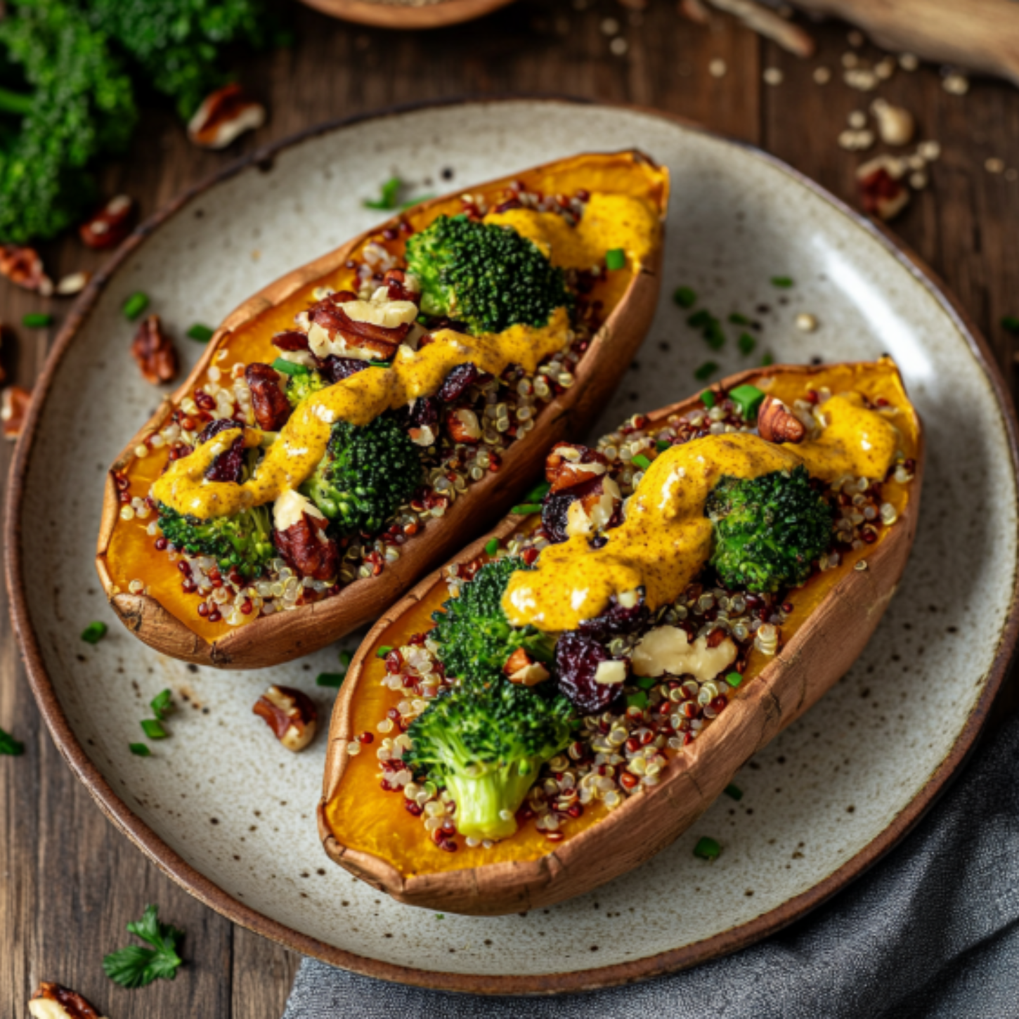 Energy-Boosting Stuffed Sweet Potatoes
