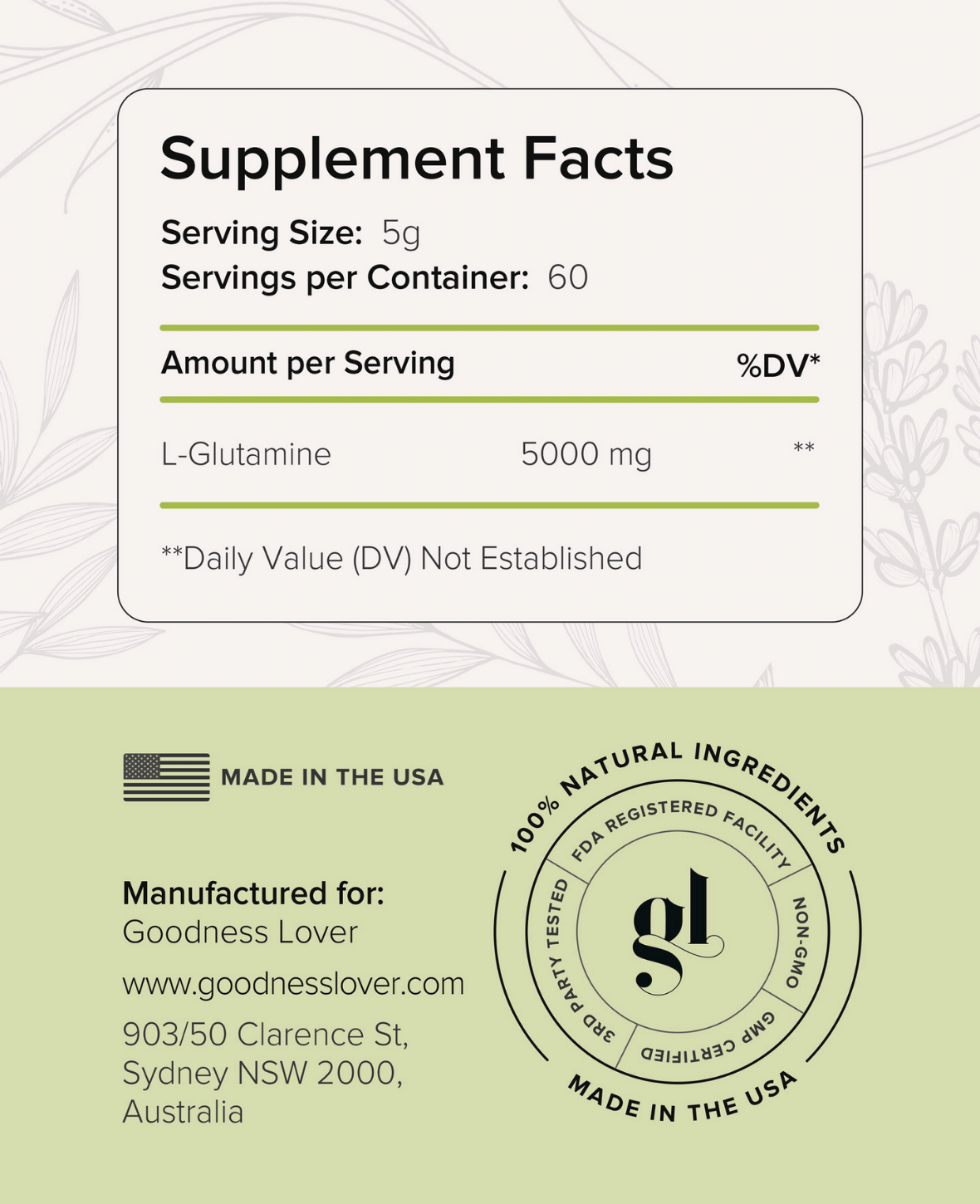 L-Glutamin Pulver