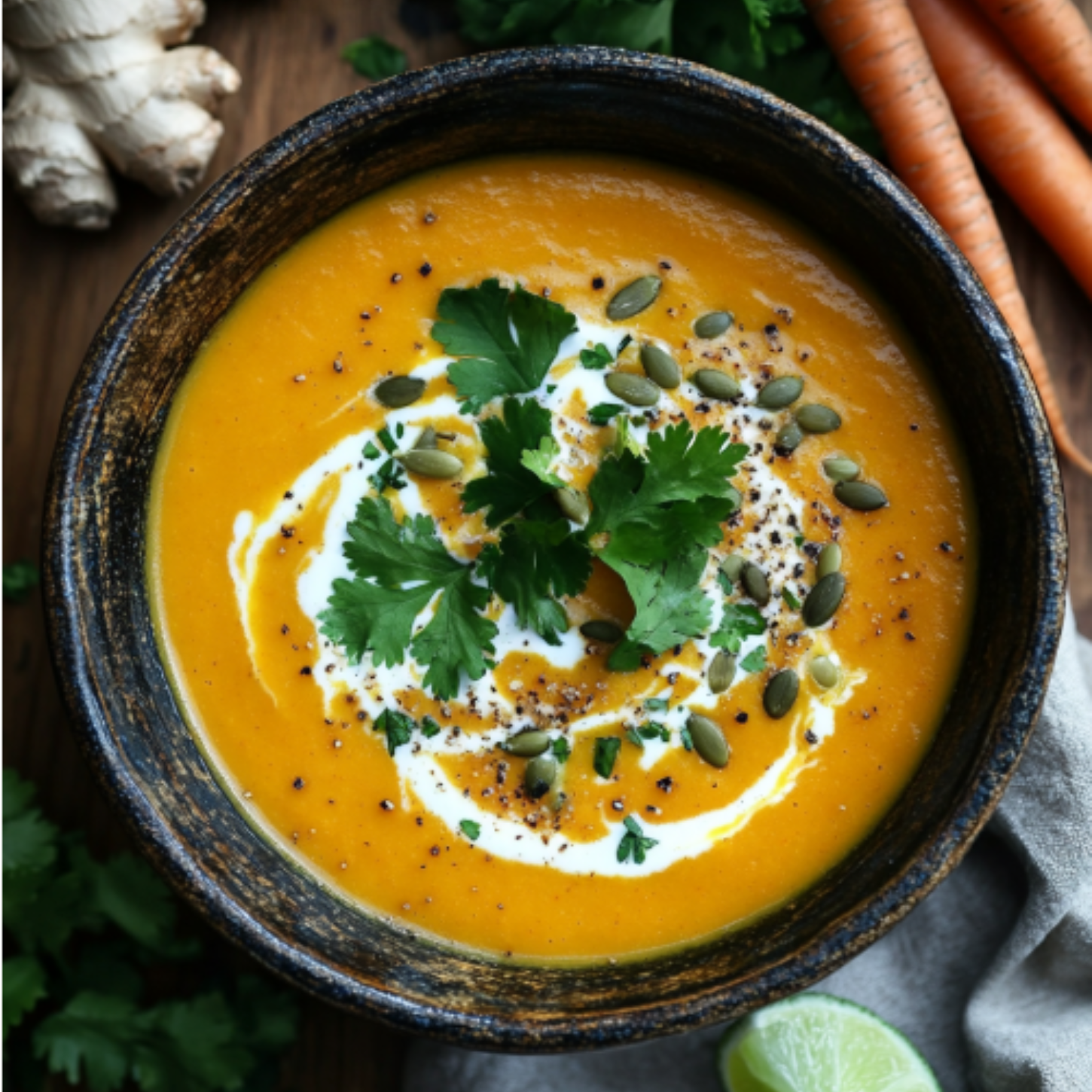 Anti-Bloat Carrot, Ginger & Coconut Soup