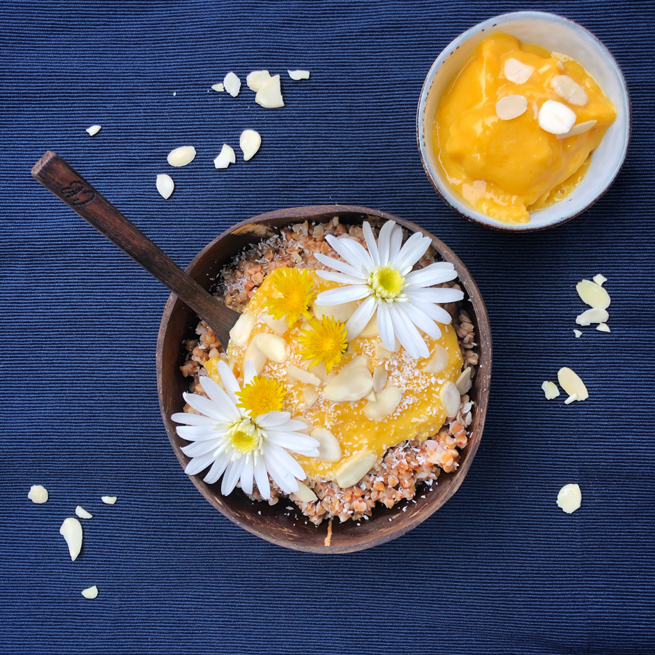 Buckwheat Porridge with Mango Coulis