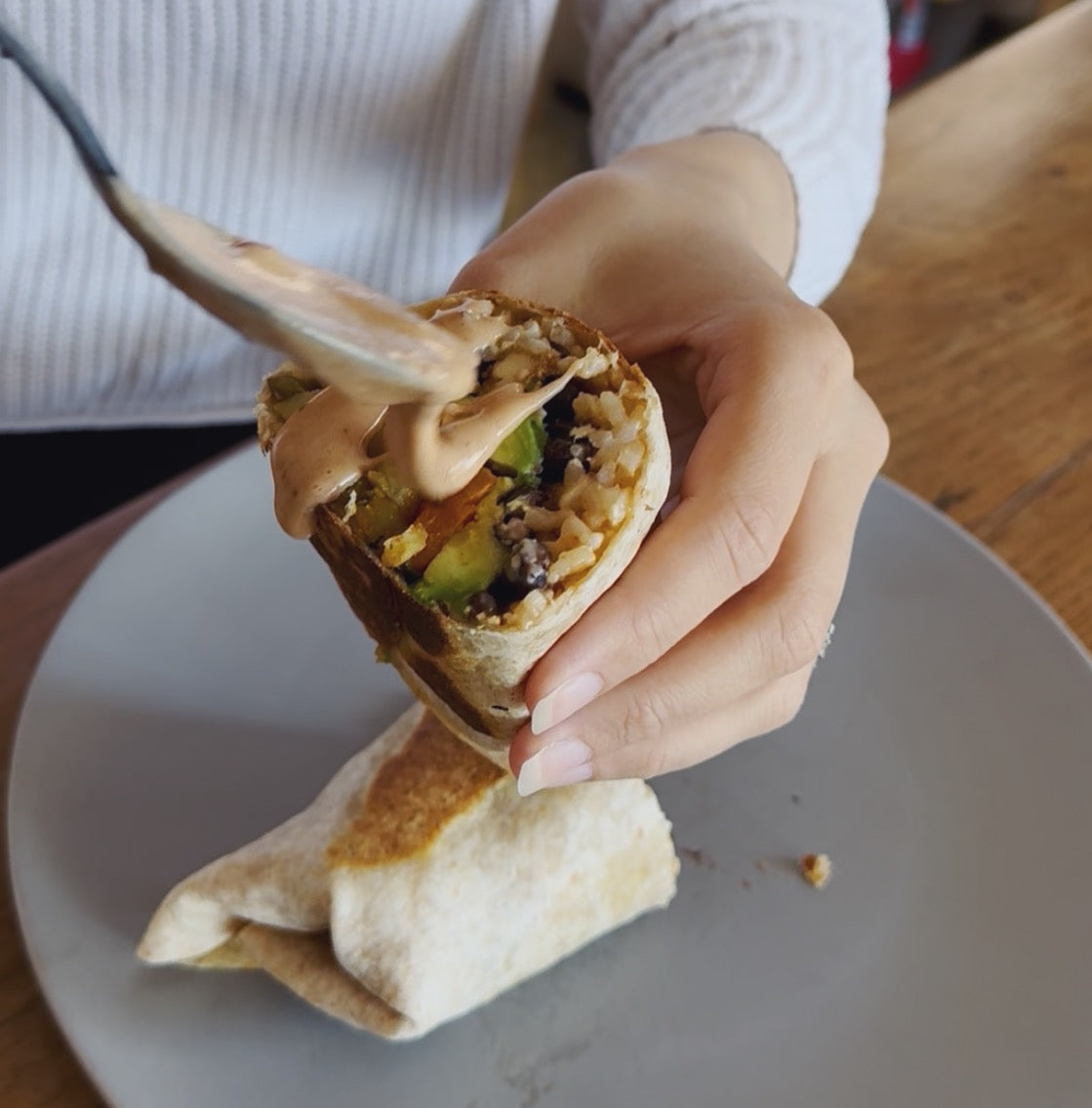 High-Protein Sweet Potato Burrito