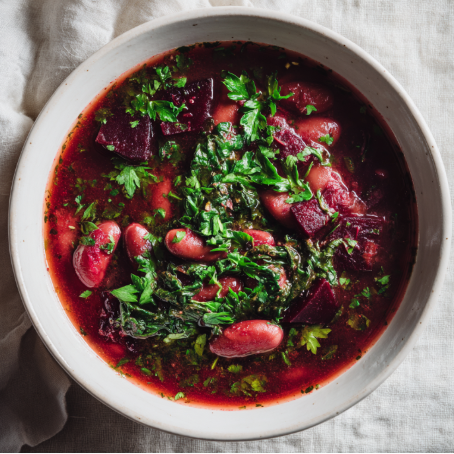 Roasted Beetroot and White Bean Stew