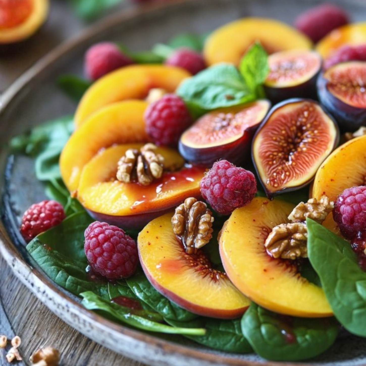 Summer Nectarine, Fig and Walnut Salad